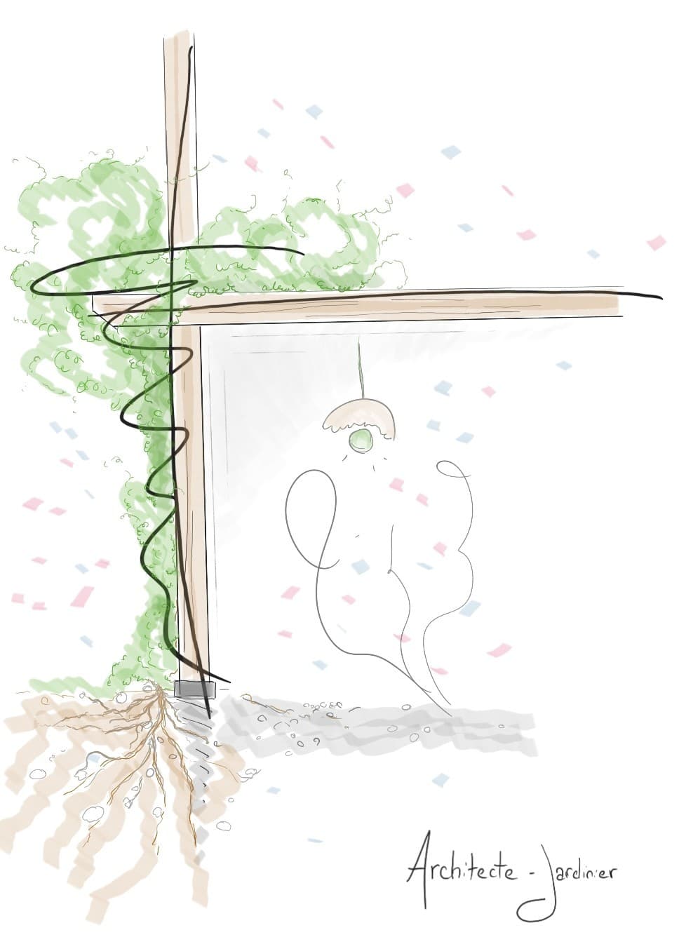 Architecte-Jardinier — esquisse LIBER.ARCHI